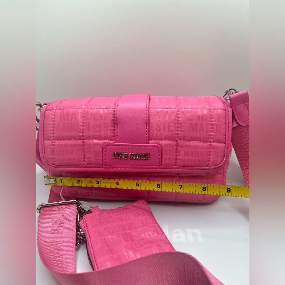 NWT Steve Madden Women’s PINK BPHYRE Quilted Crossbody Bag Set OS - Picture 8 of 13